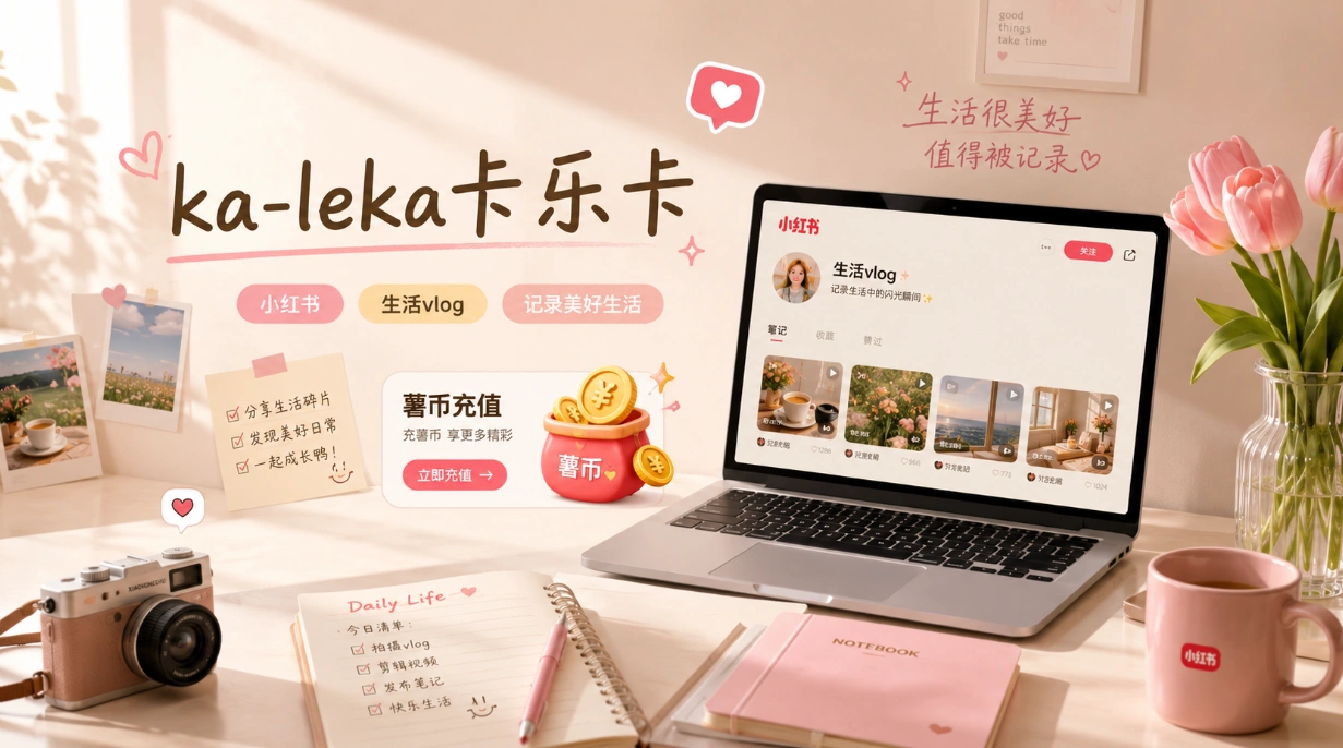 海外充值小红书薯币教程｜卡乐卡 ka-leka 快速到账超方便